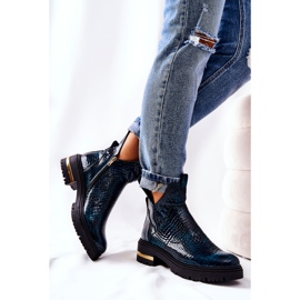 PA2 Vihreät Tanya Crocodile -nahkasaappaat 1