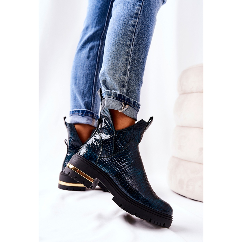 PA2 Vihreät Tanya Crocodile -nahkasaappaat 2