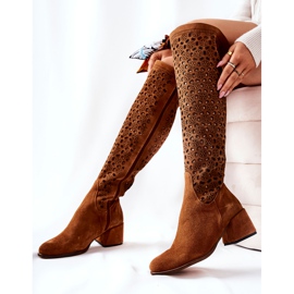 PA2 Ruskeat Hekilea mokkasaappaat harjakattoisella kuviolla 1