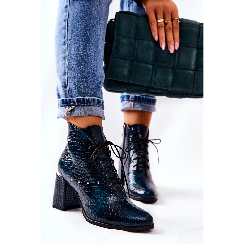 PA2 Naisten Nahkasaappaat Korolla Vihreä Neliko 2