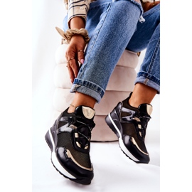 Vinceza Naisten urheilukengät Tennarit Black-Gold Colli musta kultainen 2