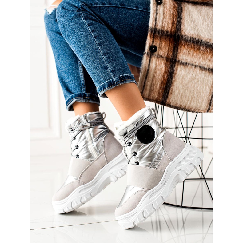 TRENDI Rento lumikengät hopea harmaa 1