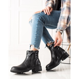 Evento Klassiset saappaat koristeellisella vetoketjulla musta 1