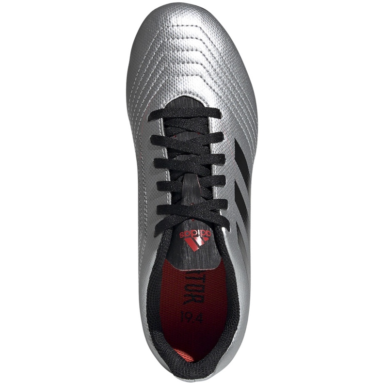 Adidas Predator 19.4 FxG Jr G25822 jalkapallokengät hopea 2