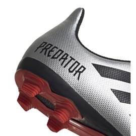 Adidas Predator 19.4 FxG Jr G25822 jalkapallokengät hopea 4