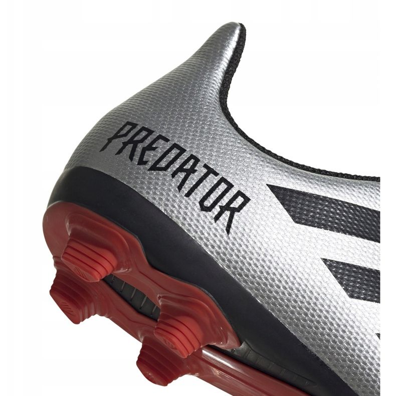 Adidas Predator 19.4 FxG Jr G25822 jalkapallokengät hopea 4