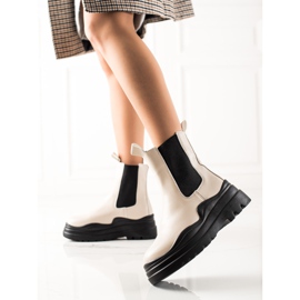 TRENDI Chelsean saappaat muotialustalla beige 1