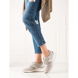 Evento Nahkaiset hopeiset tennarit beige hopea 1