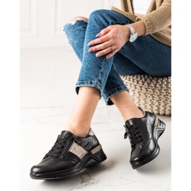 Evento Nahkaiset lenkkarit koristeellisella vetoketjulla beige musta 2