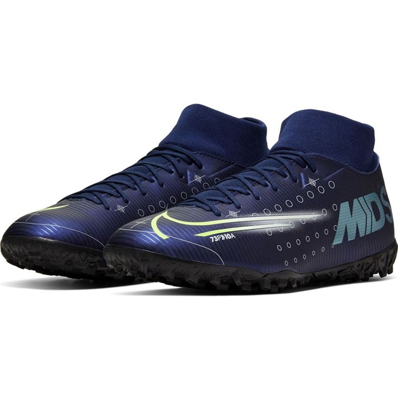 Nike Mercurial Superfly 7 Academy Mds Tf M BQ5435 401 jalkapallokengät laivastonsininen 3