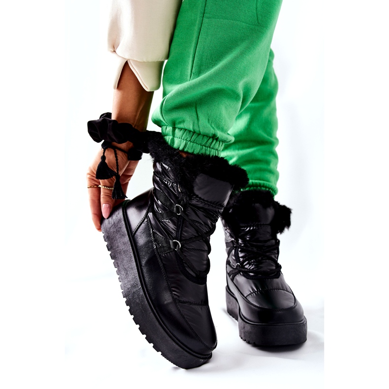 S.Barski Mustat Gordian naisten mustat lämpimät lumisaappaat 1