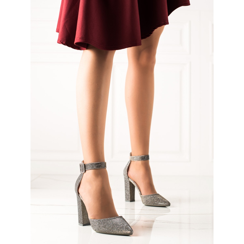 Seastar Hopeanväriset glitterpumput beige 1