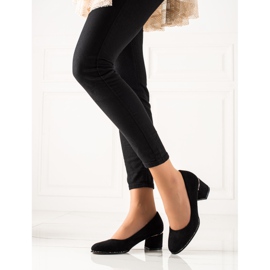 Sabatina Suede pumput Cubic Zirkonia musta 1