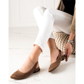 M.Daszyński Harjakattoiset kengät paljaalla kantapäällä ruskea 2