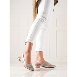 M.Daszyński Harjakattoiset kengät paljaalla kantapäällä beige 2