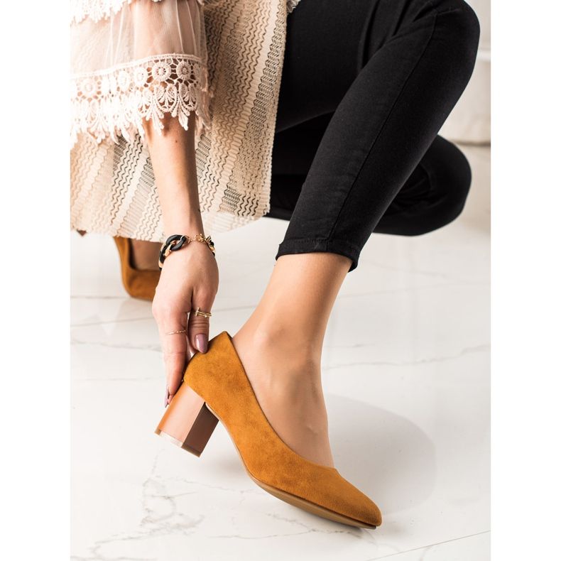 M.Daszyński Kamelipumput ruskea keltainen 1