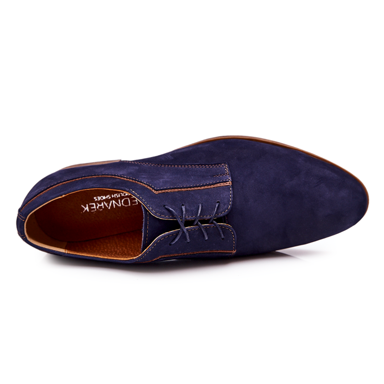 Bednarek Polish Shoes Nahkainen Nubuck kengät Bednarek 684 Tummansininen ruskea laivastonsininen 1
