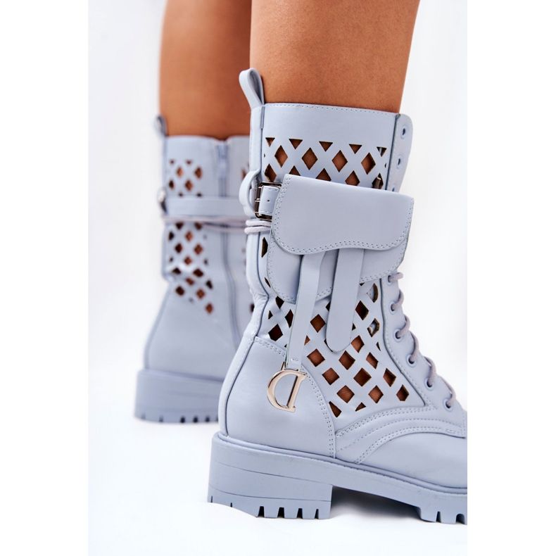 PS1 Harjakattoiset saappaat munuaisella Blue Rock Star sininen 1