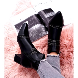 PS1 Naisten saappaat kantapäällä Spitzillä Niiteillä Musta Primma 4