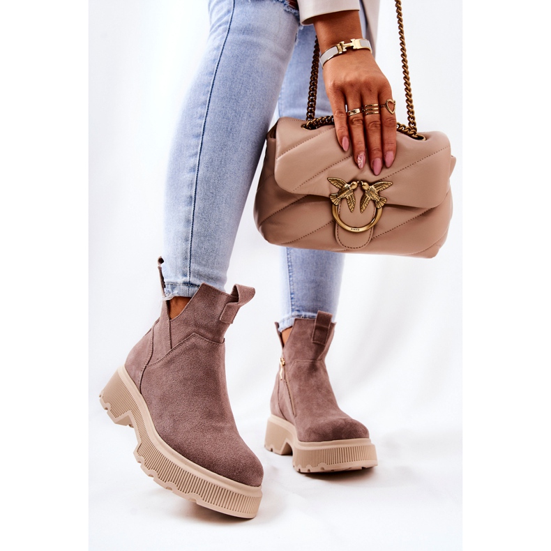 Lewski Shoes Suede Workery Lewski 3104 / P Cappucino-saappaat beige 2