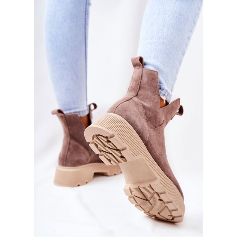 Lewski Shoes Suede Workery Lewski 3104 / P Cappucino-saappaat beige 1