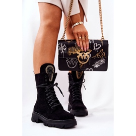 PL4 Mustat mokkanahkasaappaat Elaina-koristeilla 2