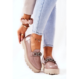 Naisten Brogues Loaferit Nahka Tummanbeige Laura Messi 2383 2