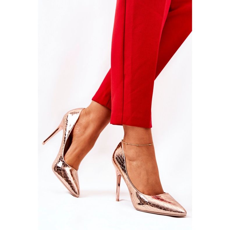 Snake Pattern Pins Rose Gold Tissoria kultainen 1