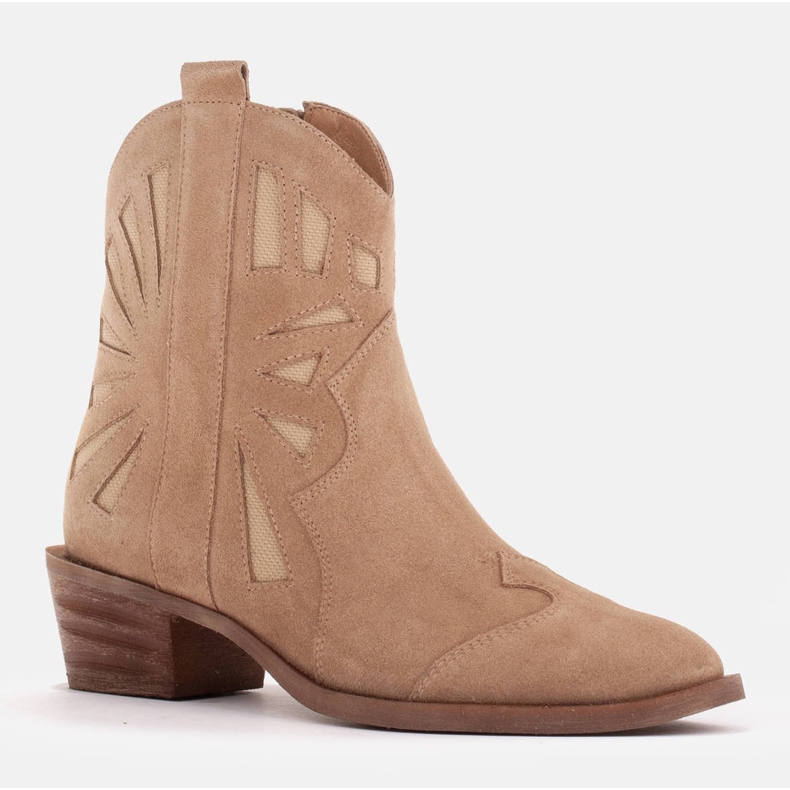 Marco Shoes Luonnolliset mokkanahkaiset cowboysaappaat beige 1