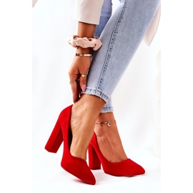 WS1 Mokkanahkapumput punaisessa Valoris-palkissa punainen 2