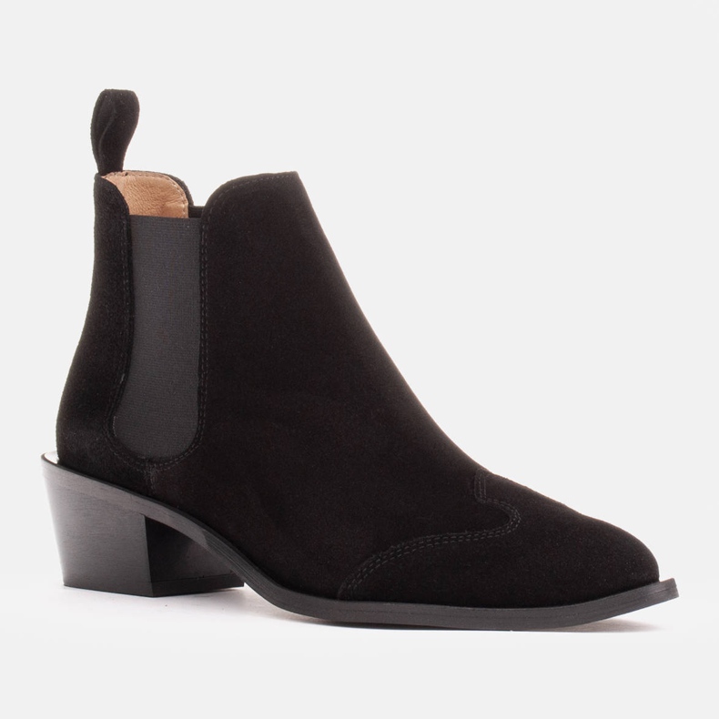 Marco Shoes Luonnollisen mokkanahka nilkkurit musta 1