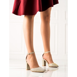 Seastar Kultaiset pumput glitterillä beige 2