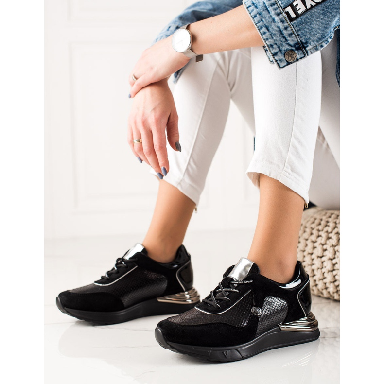 Kiiltävät VINCEZA-lenkkarit musta 1