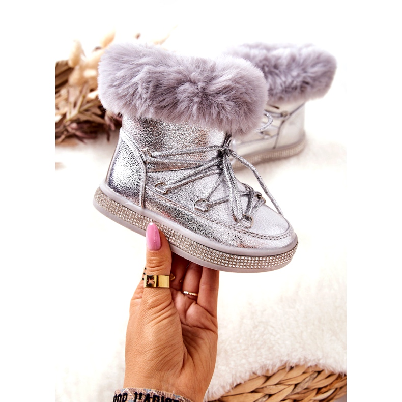 FR1 Lasten lumisaappaat turkilla Hopea Grandis 3