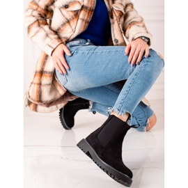 Ideal Shoes Mokkanahkakengät alustalla musta 1