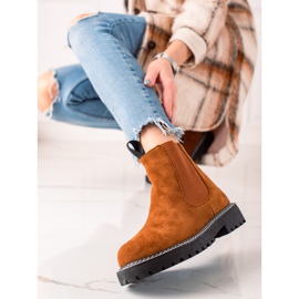 Ideal Shoes Mokkanahkaiset alustanilkkurit ruskea 2