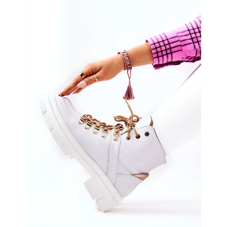 PF1 Valkoiset Brescia-nahkasaappaat valkoinen 2