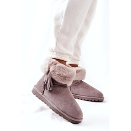 Naisten lumikolku, joka on eristetty harmaalla reunalla 3