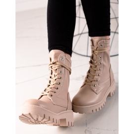 Diamantique Klassiset nauhalliset trapperit beige 2