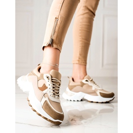 Sweet Shoes Muodikkaat lenkkarit beige ruskea 1