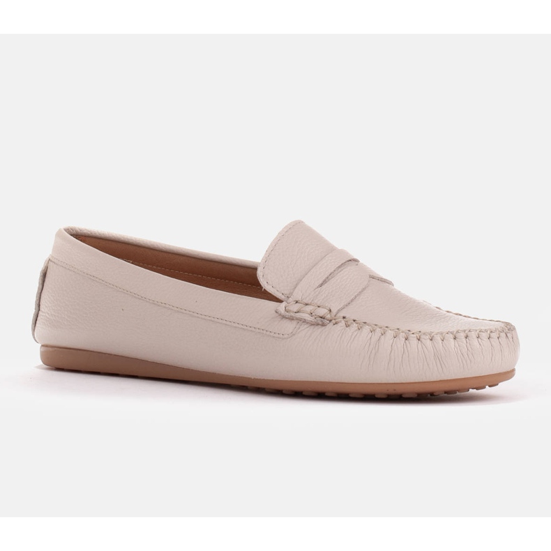 Marco Shoes Mukavat housut pehmeästä nahasta beige 1