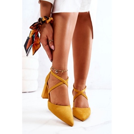 PS1 Naisten pumppuja kantapäässä Spitzin keltaisessa tulevaisuus keltainen 1