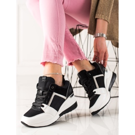 TRENDI Kevyet Wedge -lenkkarit valkoinen musta 1