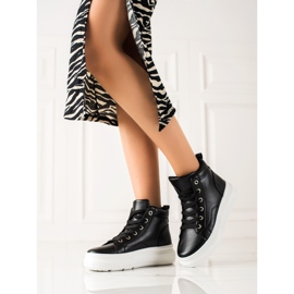 Renda Korkeat tennarit Eco-nahalla musta 1