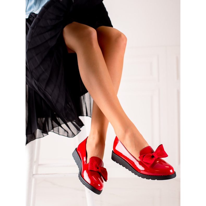 La.Fi Lakatut kengät rusetilla punainen 1