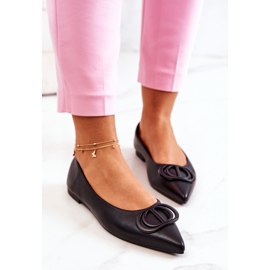 PS1 Nahkaballerinat Spitz Black Rachelle -väreissä musta 1