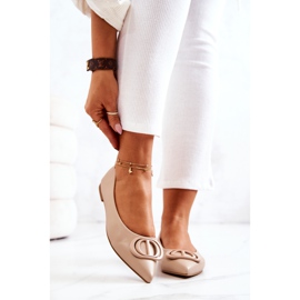 PS1 Nahkainen balerina Spitz Beige Rachelle 2