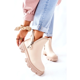 FI1 Naisten nilkkurit, joissa on leikkaukset Beige rytmi 1