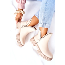 FI1 Naisten nilkkurit, joissa on leikkaukset Beige rytmi 4