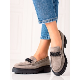 LA.FI harmaat mokkanahkaiset loaferit musta 1